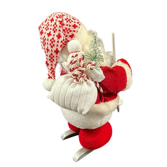 Fabric 13" Skating Santa for Costco - Picture 2 of 13